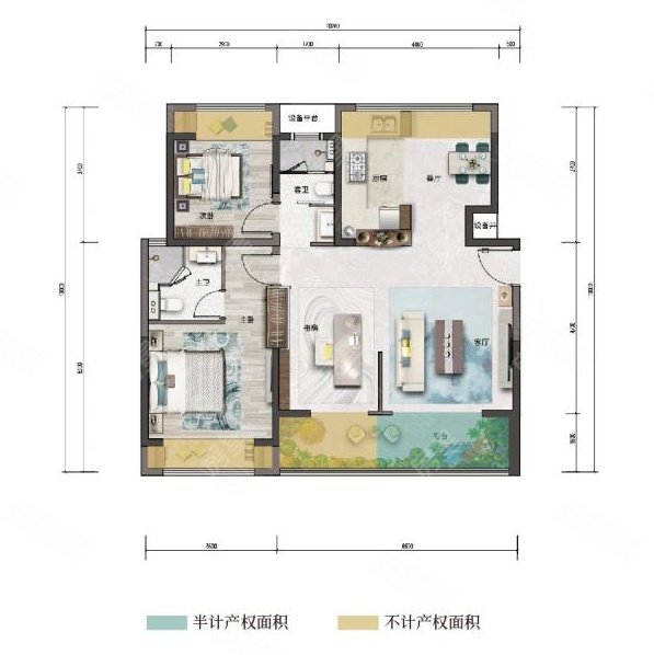 零公摊大横厅已经交房现房洋房98平3房2卫