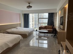 日照东港新市区安泰名筑多套公寓楼出租 豪华装修全景落地大窗 拎包入住可短租出租房源真实图片