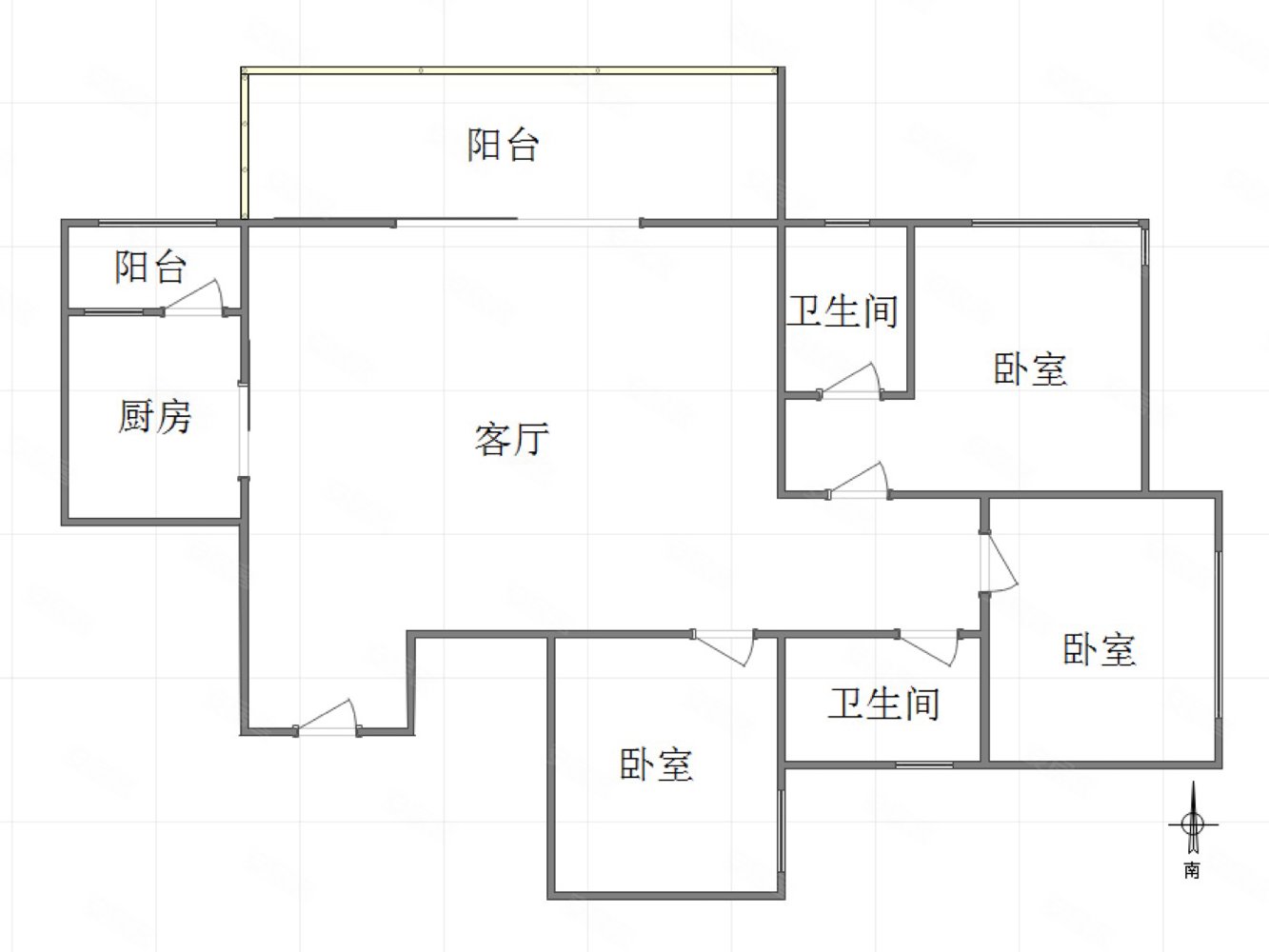 国瑞江南御府3室2厅3卫100㎡南110万