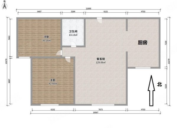 西线七号2室2厅1卫97.17㎡南北89万