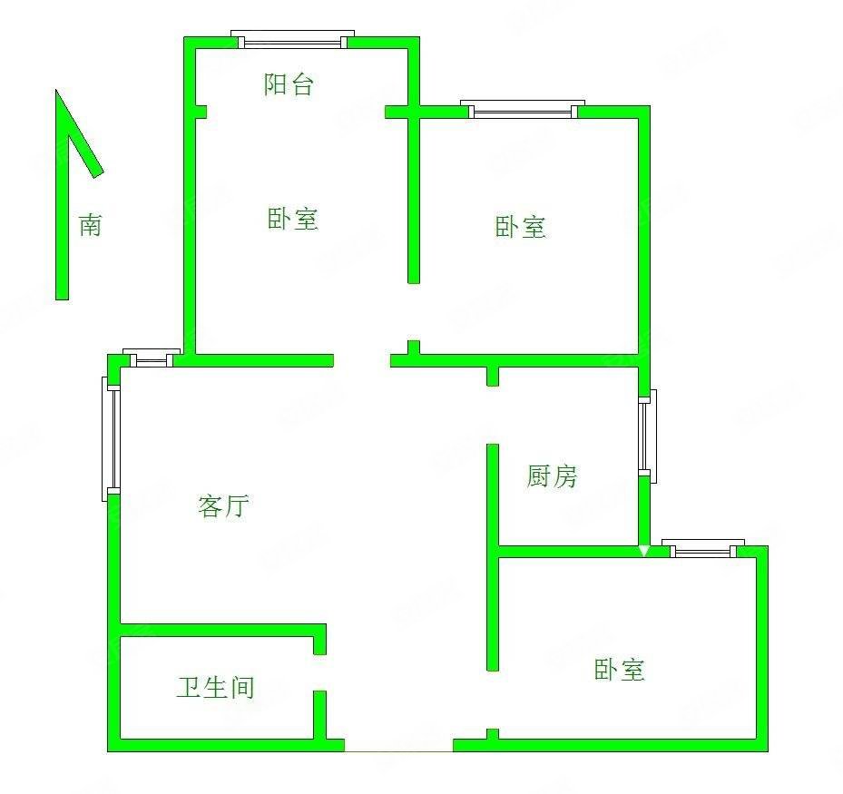 城市枫景3室1厅1卫113㎡南80万