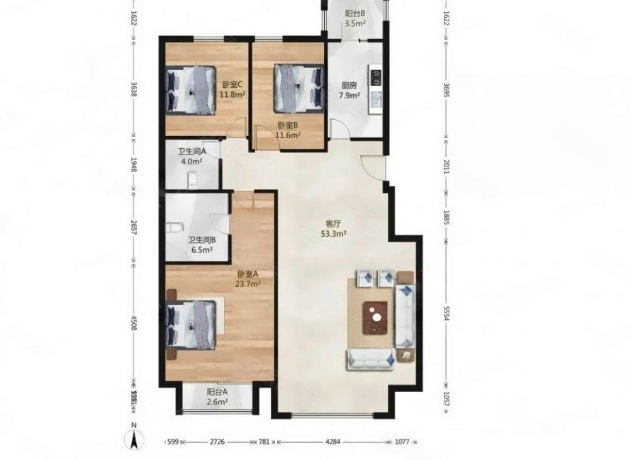 陶然亭商圈朱雀门南北双通透三居室诚心出售能谈,朱雀门小区二手房