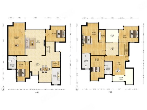 金华园小高层顶楼复式送楼顶超大露台
