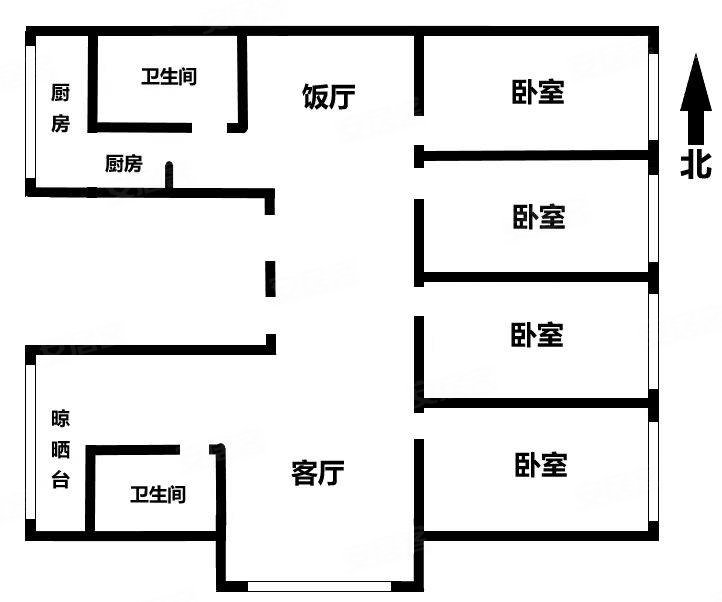 南苑小区A区4室2厅2卫145㎡南北12.5万