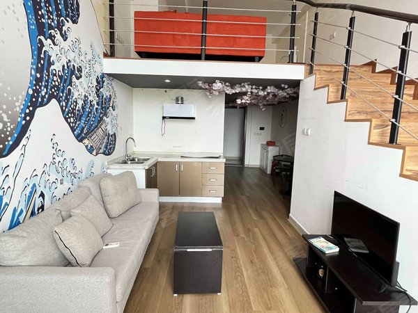 苏州吴中木渎合景领峰(商住楼)合景领峰 悠方旁边精装loft一房,家电