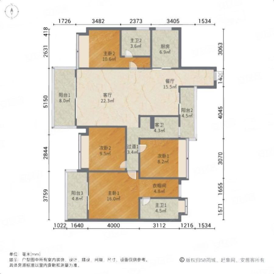 贵港十里江湾户型图图片