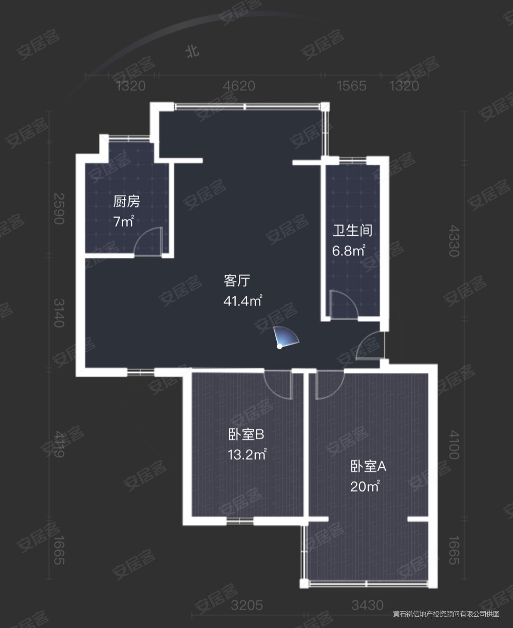 竹林苑2室2厅1卫108㎡南北29万