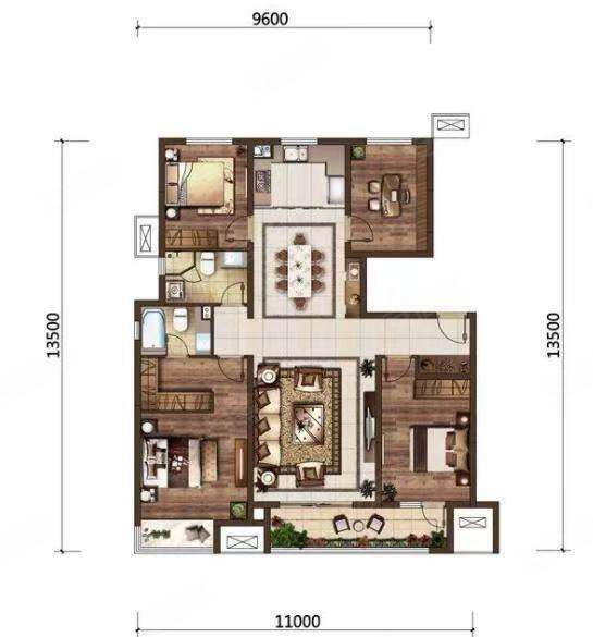 春季急售房源洋房四室准新小区全新未入住海亮德文郡