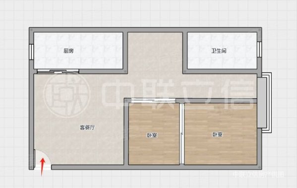 鞋材市场小区2室1厅1卫66.53㎡东115万