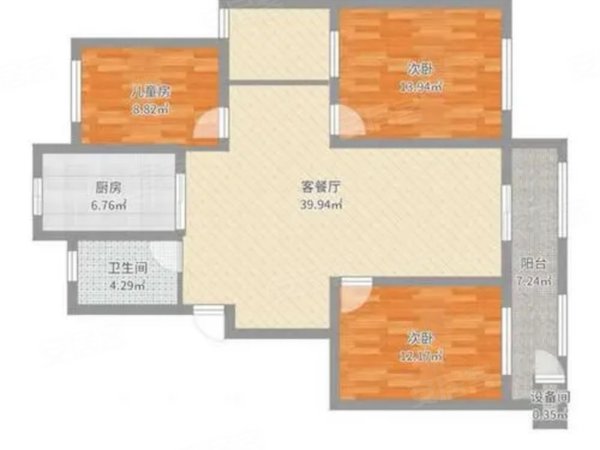 【多图】花滩一号,钓鱼城街道租房,花滩一号全新三房两卫出租 隔壁瑞