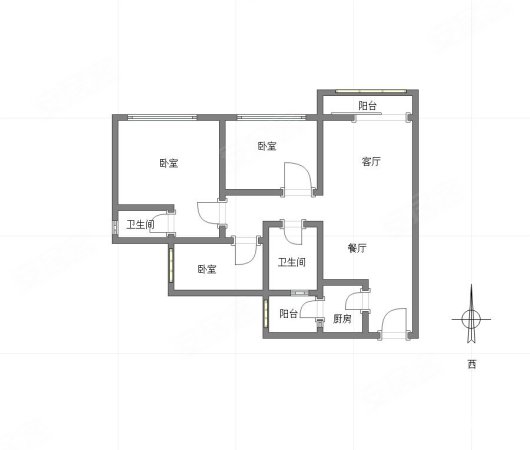 象屿观悦府(北区)3室2厅2卫93.41㎡东132万