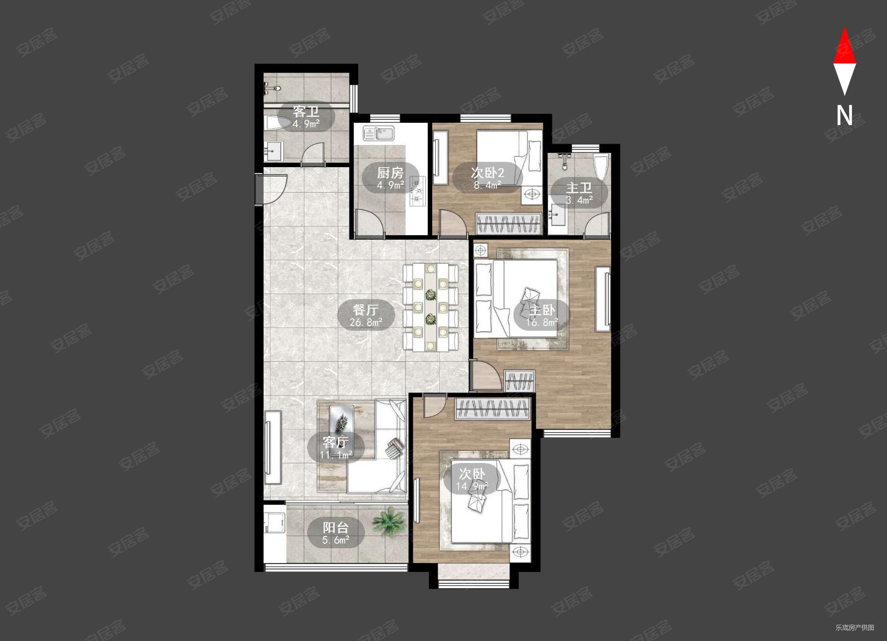 3房2卫好楼层价格好谈博晓北交怡康花园