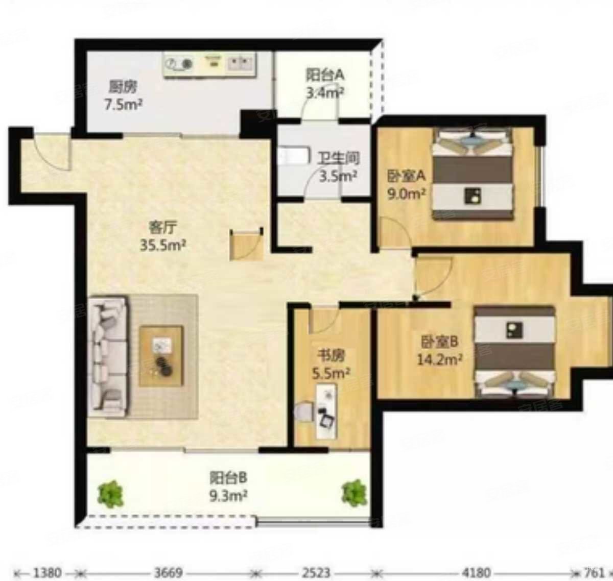 梧桐公馆(c区) 商业配套齐全 精装好房 医疗配套成熟