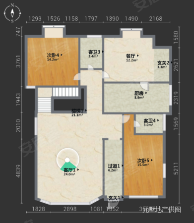 蠡景花园4室2厅3卫221㎡南北900万