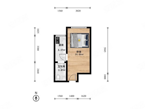 北京朝阳南磨房东方雅苑朝阳区大望路东方雅苑精装一室一厨一卫一阳台
