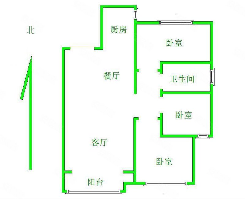 华中假日丽城(C区)3室2厅1卫124.36㎡南北119万