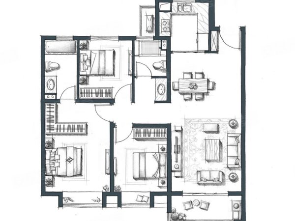 【多图】清逸居公寓,建设路口租房,建设路口旁清逸居精装修大三房,带
