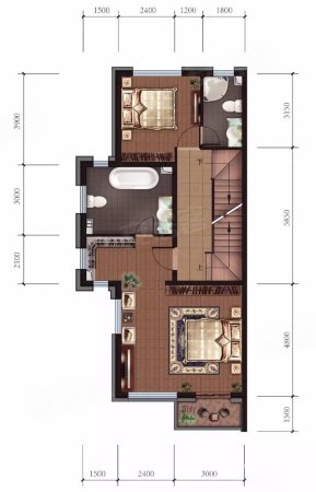 海岸家园翠堤5室4厅4卫180㎡南北239万