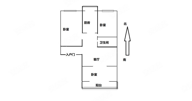 果园新里北区3室1厅1卫78.29㎡南北115万