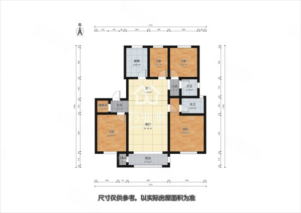 中建城崇和湾4室2厅2卫130.87㎡南北160万