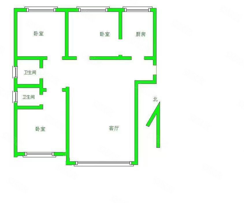 云水湾3室2厅2卫133㎡南北101.8万