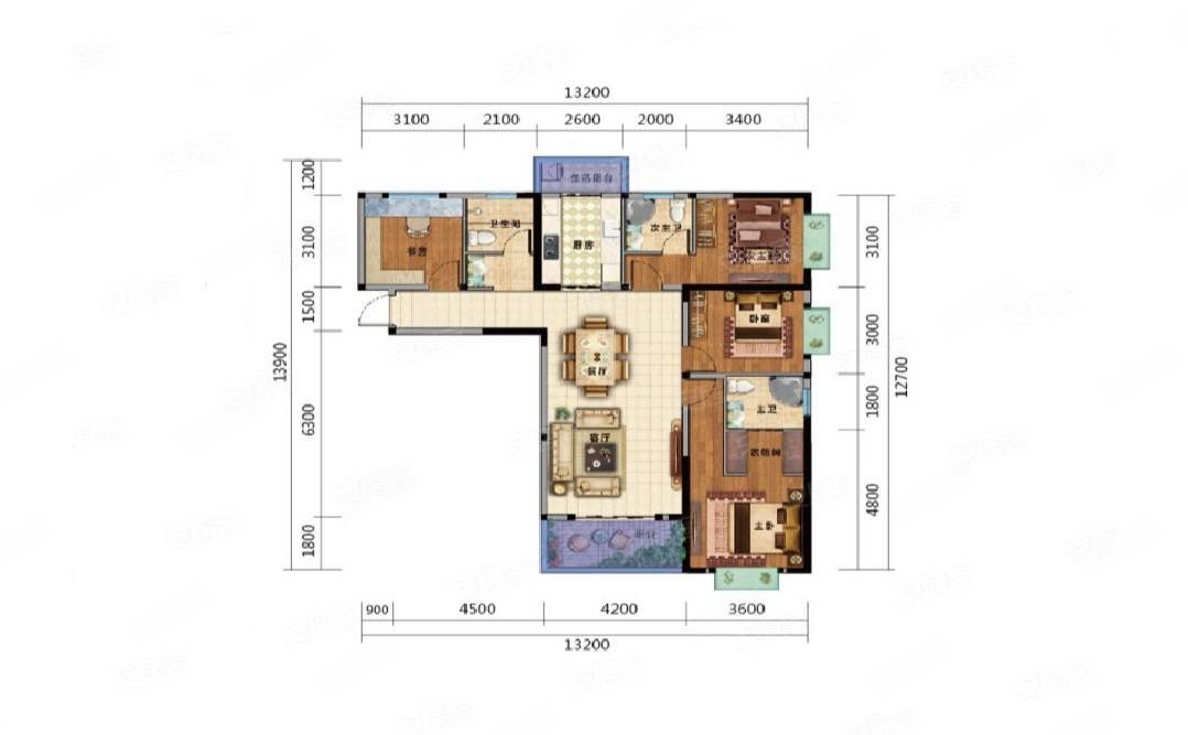 斗南地铁口东盟森林锦云府精装四室两厅三卫