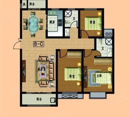 【多图】胶州华润城(一期a区),中云租房,华润城 a区 精装 套三双卫