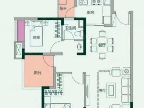 【多图】中信水岸城(一期),东江新城租房,水岸城一期 精装修三房保养