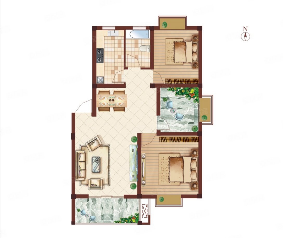 盛世新城南北通透,边户户型,成熟商业街,交通便利,地铁口,盛世新城