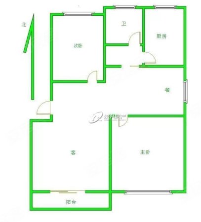 泰和嘉园2室2厅1卫90㎡南北62万