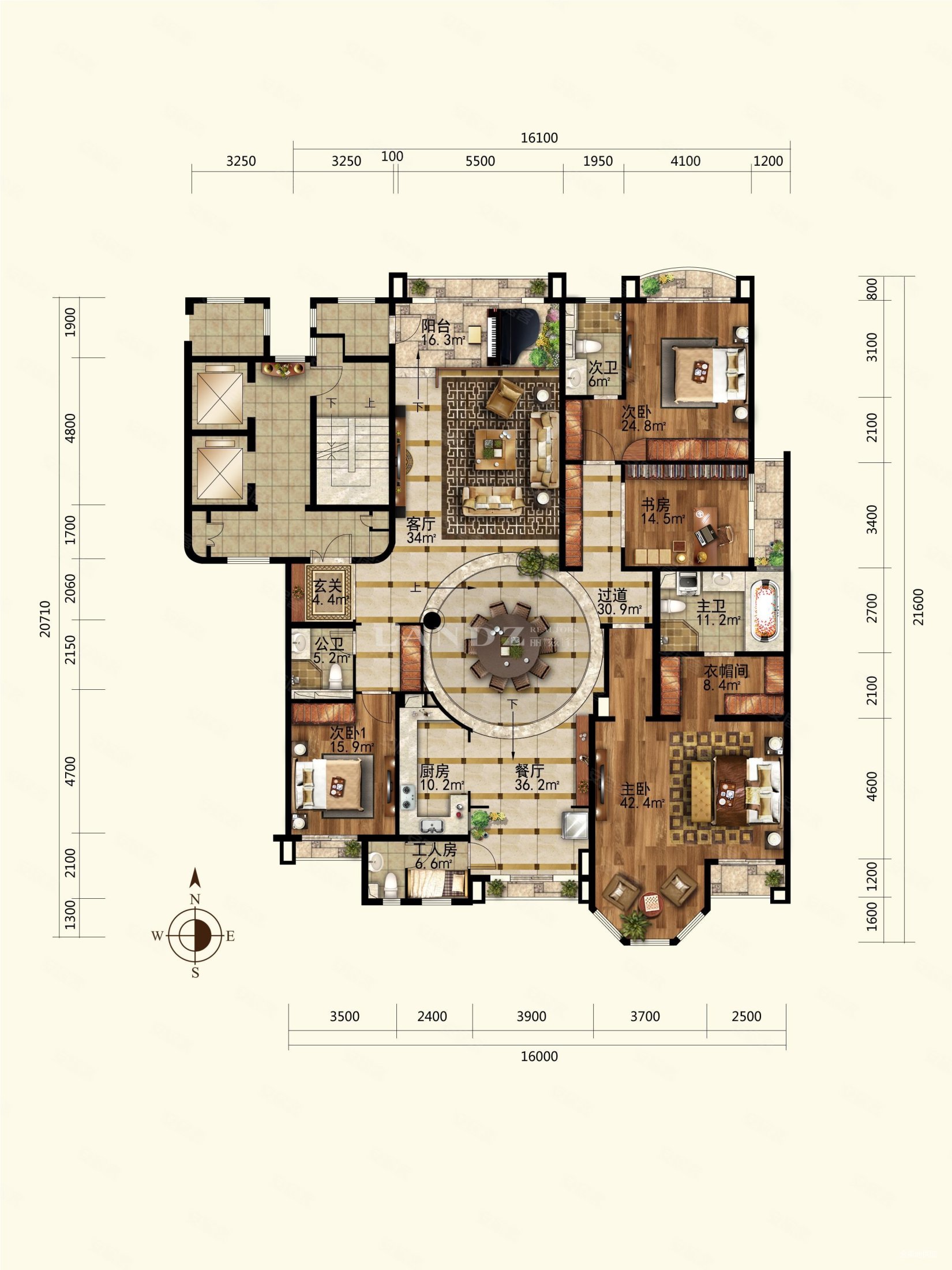 星河湾畅园3室2厅3卫309㎡南北2650万