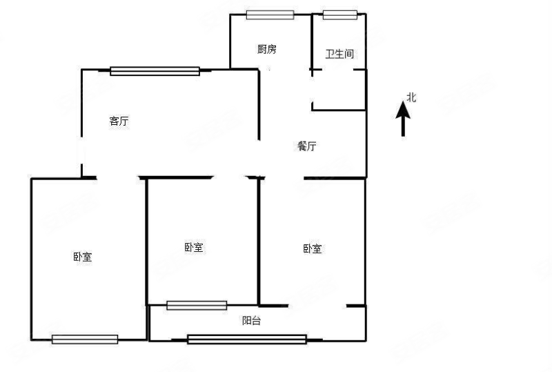 新上2楼 建业凯旋广场 市政府家属院 三卧朝南