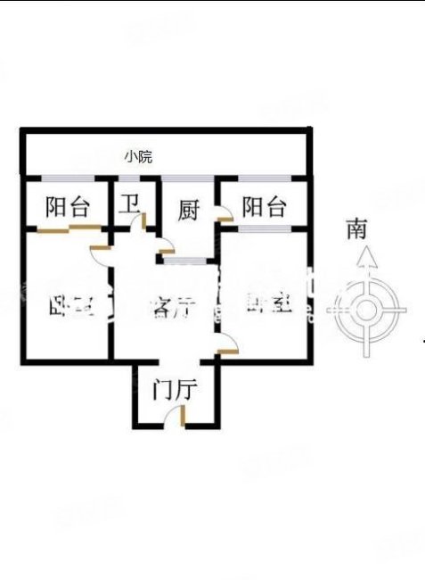 昌盛园(二区)2室1厅1卫83.63㎡南308万