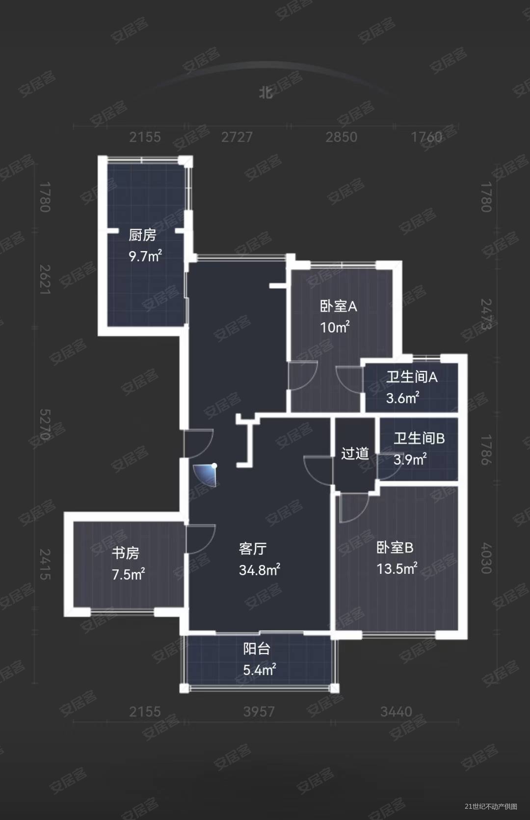 红日香舍里3室2厅2卫119㎡南北220万