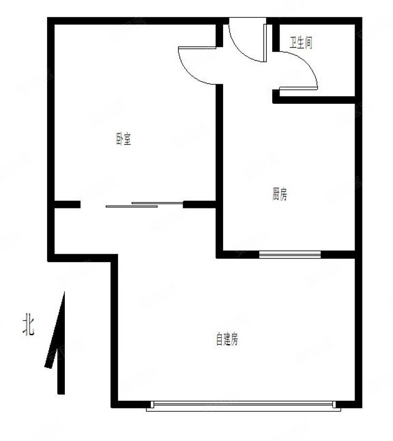 东风北里1室1厅1卫35.59㎡南55万