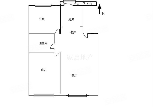 华远水木清华2室2厅1卫125㎡南北123万