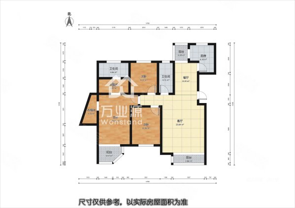 傲景苑3室2厅2卫153.02㎡南北318万