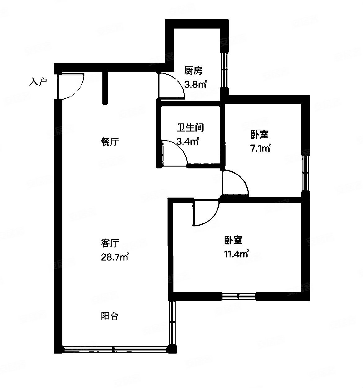 广本宿舍 2 房 64 方,广本宿舍二手房,220万,2室2厅,1卫,64平米-广州