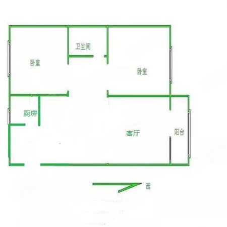 总督署小区2室2厅1卫92.03㎡东西107万