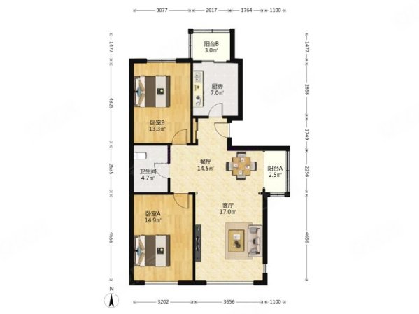 新世界花园 电梯洋房社区 人车分流 南北通透一层一户 急售