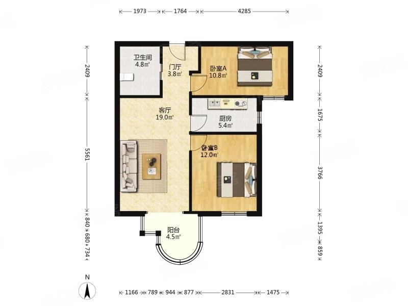 津铁泽苑大两居装修好满五交通便捷商业配套齐全