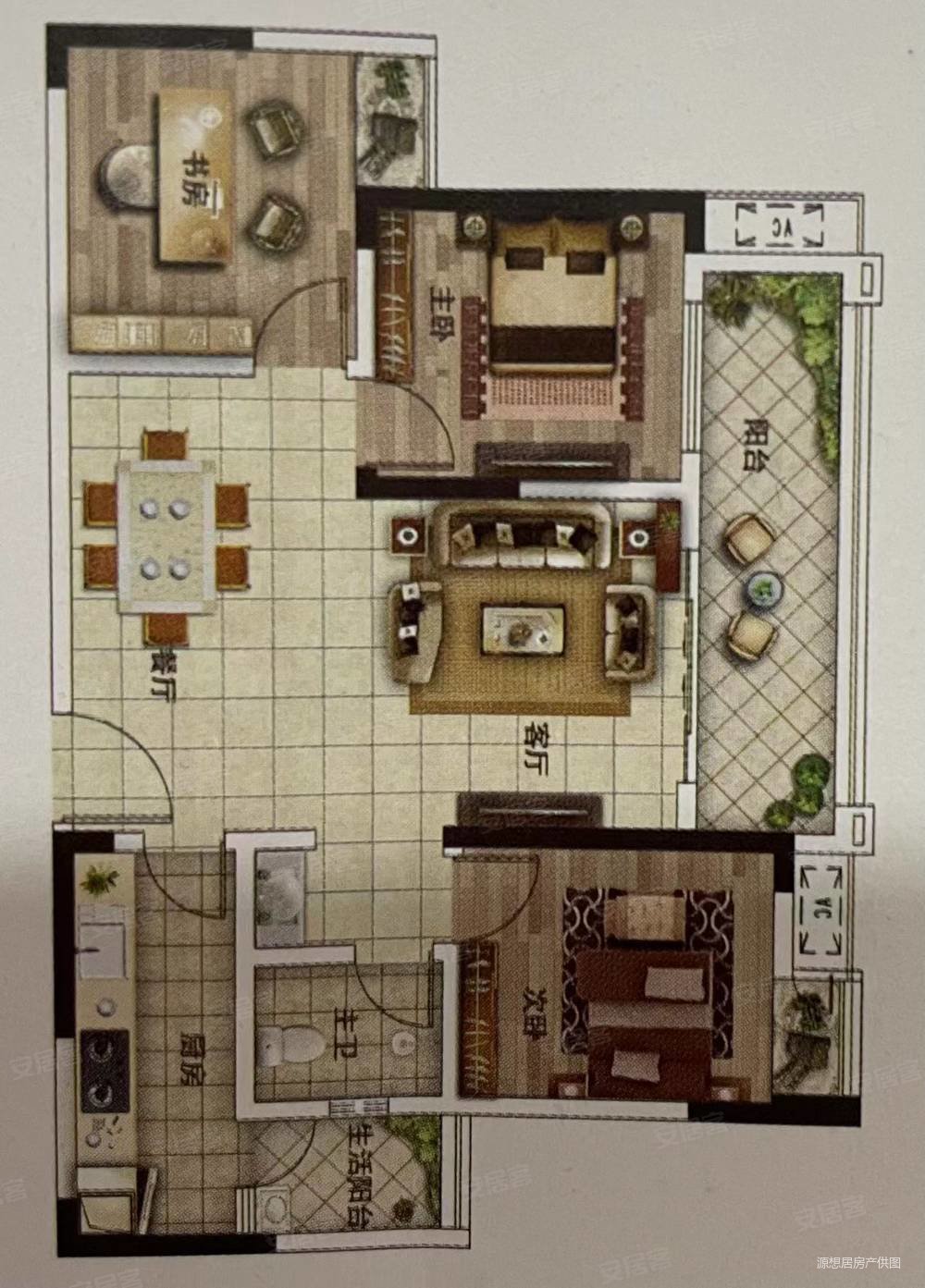 金鼎花园3室2厅1卫88㎡南北44.8万