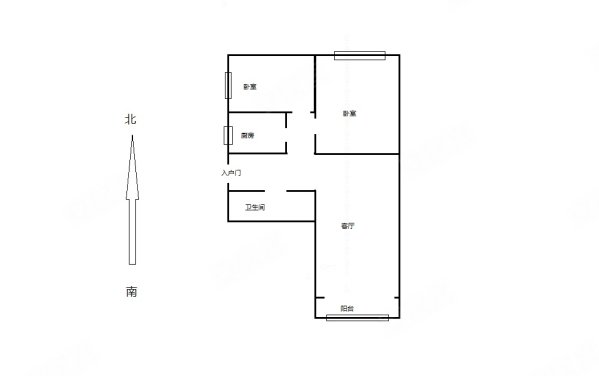 101家属区2室1厅1卫78.32㎡南北146万