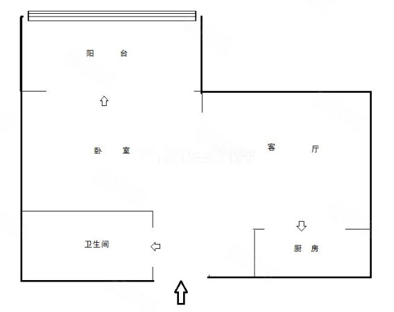 东辰壹号峰景1室1厅1卫45.03㎡南北36万