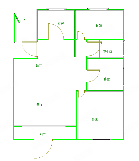 高迪墨香郡3室1厅1卫111㎡东198万