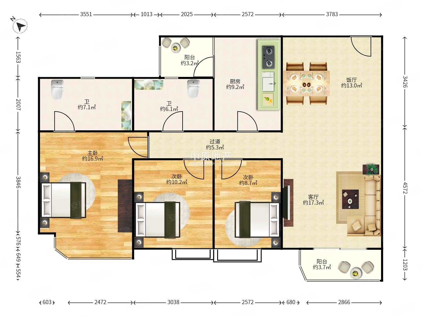 锦城花园二期望花园安静3房业主诚心放售看房方便