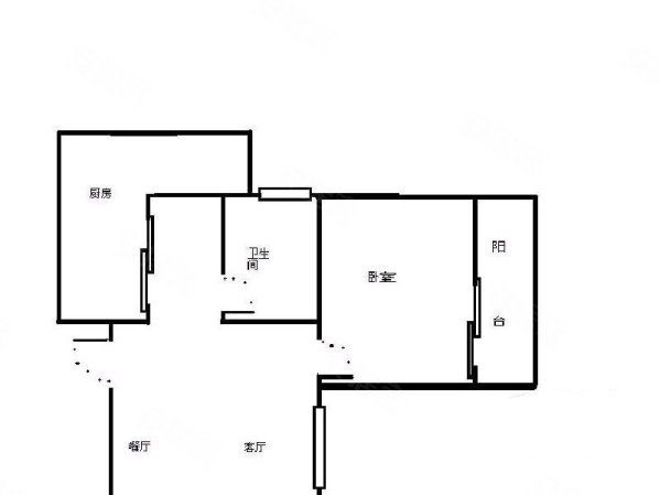 宏城名都(B区)1室1厅1卫53.14㎡南北31万