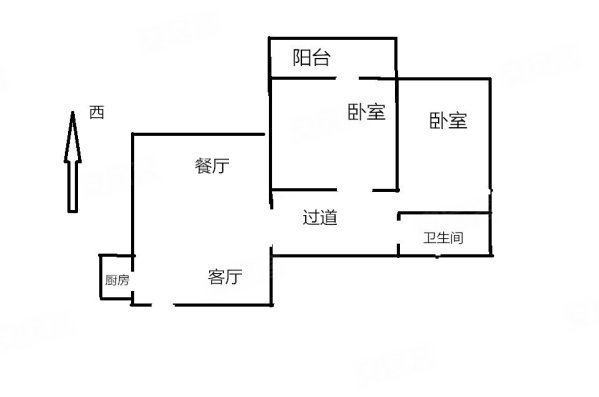 梅宾公安宿舍2室1厅1卫67.65㎡南145万