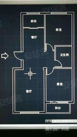 盐业公园丽景2室2厅1卫102㎡南北38.5万