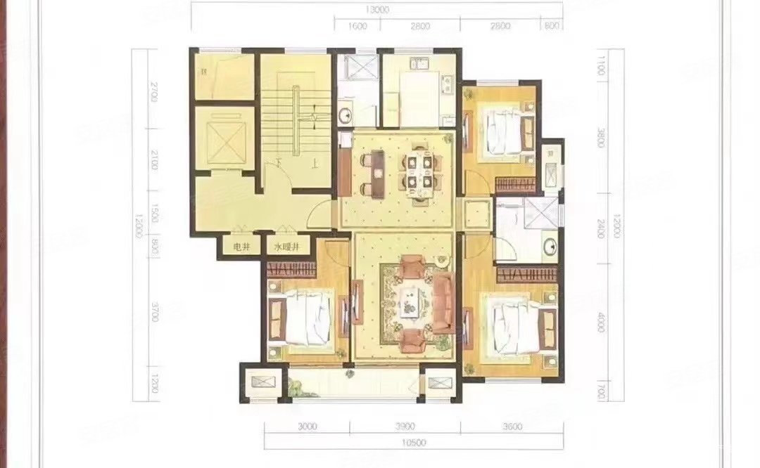 城市之星126平精装三室两厅两卫98万 满二!